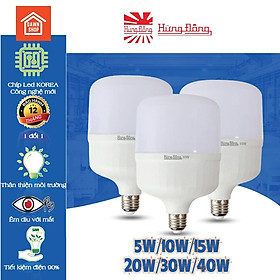 Bóng đèn led công nghệ mới siêu sáng Hừng Đông công suất 5W,10W,15W, 20W, 30W, 40W tiết kiệm điện