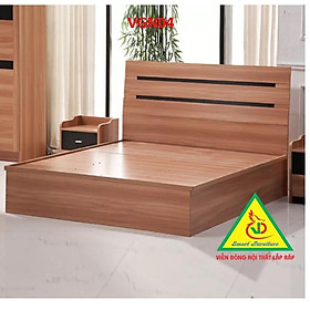 Giường ngủ gỗ MDF - kiểu dáng đơn giản hiện đại VGN04