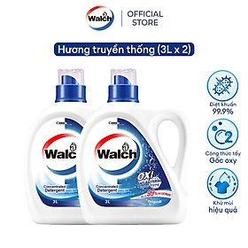 Combo 2 Chai nước giặt kháng khuẩn, khử mùi Walch (3Lx2)