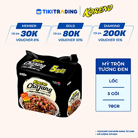 Mì Trộn Tương Đen Koreno Chajang lốc 5 gói x 78g