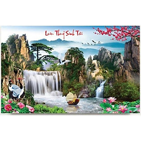Tranh thêu lưu thủy sinh tài - LV3198