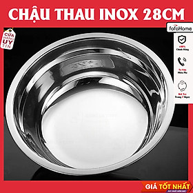 Mua Thau Inox Trơn Kiểu Hàn Quốc 28cm Chậu Inox Thiết Kế Đơn Giản  Sang Trọng Dày Dặn Đẹp