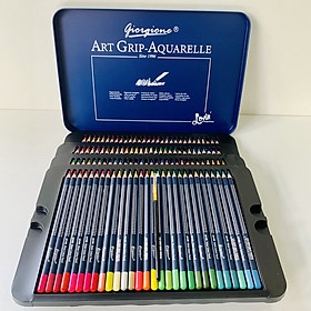 Bộ bút chì full 120 màu Giorgione vỏ thiếc xanh, đỏ, màu sắc đẹp bắt mắt -B93+94