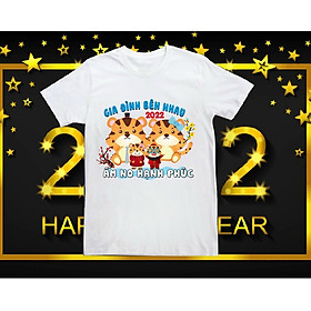 Áo thun gia đình bên nhau ấm no hạnh phúc áo tết