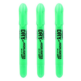 Vỉ 3 Bút Sáp Dạ Quang Fullmark (Xanh Lá)
