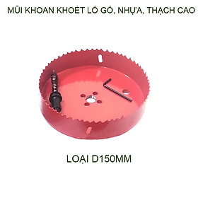 Mũi khoan khoét lỗ gỗ, nhựa, thạch cao đường kính lớn D150-200mm tùy chọn