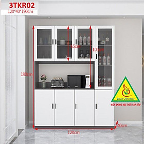 Mua Tủ rượu kiêm tủ để đồ nhà bếp phong cách hiện đại 3TKR03 - Nội thất lắp ráp Viendong Adv