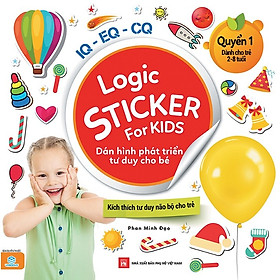 Sách - Combo 4 cuốn Logic Sticker for kids - Dán hình phát triển tư duy cho bé