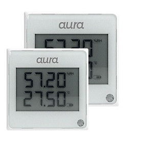 Cảm biến môi trường AURA  giúp theo dõi nhiệt độ, độ ẩm trong nhà