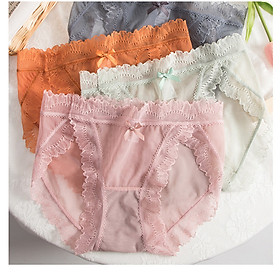 Combo 6 Quần lót ren nữ sexy gợi cảm lưng vừa cạp ngắn mềm mại thoáng mát, giao màu ngẫu nhiên_AL104
