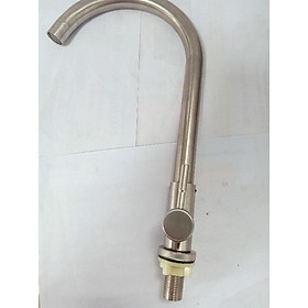 Vòi rửa chén Lạnh tròn ống phi 24 xoay 360 độ Inox sus 304 cao cấp gắn chậu rửa chén HPN-RC10