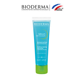 Gel rửa mặt tạo bọt, không chứa xà phòng Bioderma Sebium Gel Moussant - 45ml