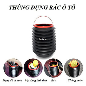 Mua ֎CÓ NẮP֎ Thùng đựng rác ô tô  thùng co giãn đựng đồ ô tô  thùng rác xe hơi