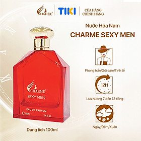 Nước hoa nam quyến rũ, Charme Sexy Men, dòng nước hoa lưu hương lâu, nam tính dành cho quý ông, 100ml