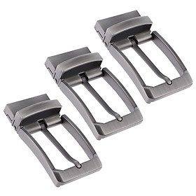 3pack Reversible Single Pin Rectangle Belt Buckle Metal Buckle Replacement