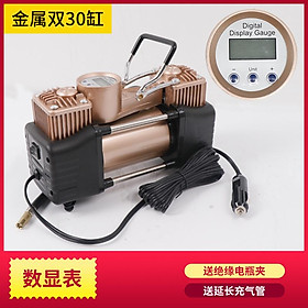 Tốt Nhất 12V Xe 30 Xi Lanh Đôi Kim Loại Bơm Hơi Bơm Di Động Khẩn Cấp Máy Bơm Hơi Lốp Xe Ô Tô