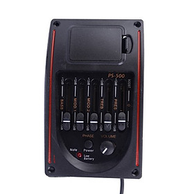 PS-500 5-Band Acoustic Guitar Equalizer Preamp Piezo Pickup Tuner