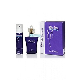 Bộ tinh dầu nước hoa Dubai Rasasi Blue Lady Perfume EDP 40ML With Free Deo Spray