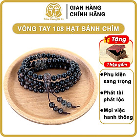 Vòng tay trầm hương chuỗi 108 hạt sánh chìm đeo tay nam nữ phong thủy Trầm Hương Hà Xá