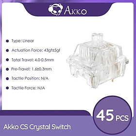 Công tắc thay thế bàn phím cơ AKKO CS Switch (Crys tal/Haze Pink)_Mới, hàng chính hãng
