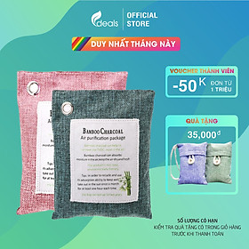 Combo 2 Túi Than Hoạt Tính ECODEALS 200g - Khử mùi, chống nấm mốc, vi khuẩn, khí độc đến 2 năm