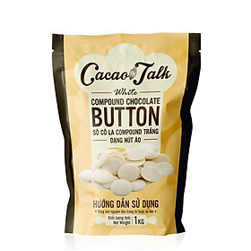 Mua Sô Cô La Compound Trắng /Compound Đen/Compound Sữa Dạng Nút Áo Gói 1kg