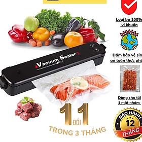 Mua Máy hút chân không bảo quản thực phẩm Vacuum Sealer mini cao cấp tự hàn miệng tiện dụng tặng kèm túi hút