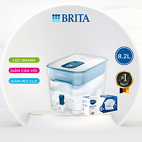 Combo Bình lọc nước BRITA Flow 8.2L kèm Hộp 6 lõi lọc BRITA Maxtra Plus - Hàng Chính Hãng