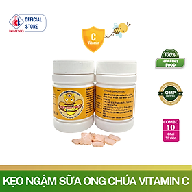 Kẹo Ngậm Sữa Ong Chúa Vitamin C Domesco Combo 10 Chai