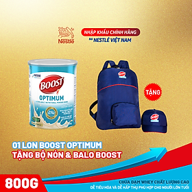 [Mẫu mới] Sản phẩm dinh dưỡng y học Nestlé Boost Optimum bổ sung dinh dưỡng cho người lớn 800g - Tặng bộ nón và Balo Boost
