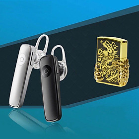 Mua Tai Nghe Bluetooth Nhét Tai Kèm Mic Đàm Thoại M165 + Tặng Hộp Quẹt Bật Lửa Gas Móng Rồng Cao Cấp (Màu Ngẫu Nhiên)