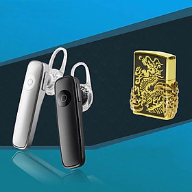 Tai Nghe Bluetooth Nhét Tai Kèm Mic Đàm Thoại M165 + Tặng Hộp Quẹt Bật Lửa Gas Móng Rồng Cao Cấp (Màu Ngẫu Nhiên)