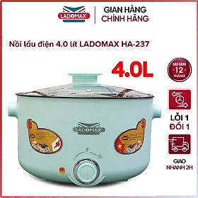 Mua Nồi lẩu điện lòng liền 4 lít Ladomax HA-237 - Hàng chính hãng