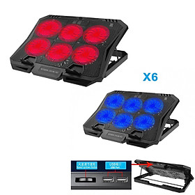 Mua Đế Tản Nhiệt Laptop X6B 6 Quạt Lớn 2 USB Có Đèn Led
