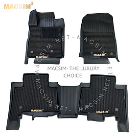 Thảm lót sàn 2 lớp  xe ô tô TOYOTA PRADO 2010-2022 Nhãn hiệu Macsim 3W chất liệu nhựa TPE đúc khuôn cao cấp - màu đen (2 hàng ghế)
