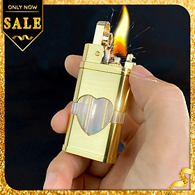 Vỏ Hột Quẹt Bật Lửa Xăng Bấc Đá Lộ Thiên Hiển Thị Dung Lượng Nhiên Liệu Đẹp Độc Lạ Tiện Dụng Yubang SF-02