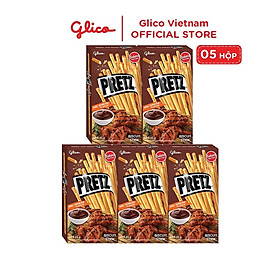 Bánh que nướng giòn vị gà nướng GLICO Pretz BBQ Chicken Flavour Combo 5 hộp