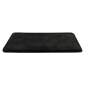 2X Memory Foam Bath Mat Non Slip Absorbent Mat  Vevelt Bath Mat  Black 50x80cm