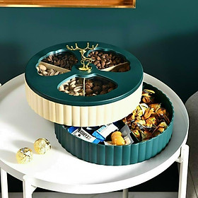 Mua Khay Đựng Mứt Tết  Khay Mứt Hươu 2 Tầng Xoay 360 Độ Hiện Đại Sang Trọng Phong Cách Châu Âu