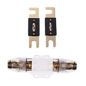 Brand New ANL Fuse Holder Distribution Inline Gold Plated Free with 2 Fuses