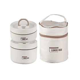 Lunch Box Set Portable Airtight Lid Lunchbox Insulated Food Lunch Container - 2PCS