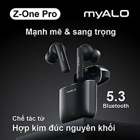 Mua Tai nghe không dây myALO Z-One Pro: tai nghe Bluetooth 5.3 | Pin 40 giờ | Chống nước IPX4 | Thiết kế công thái học | Điều khiển cảm ứng thông minh | Hộp sạc chế tác từ Hợp kim đúc nguyên khối | Hàng chính hãng