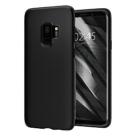 Ốp Lưng Samsung Galaxy S9 Liquid Crystal Spigen (Đen) - Hàng Chính Hãng