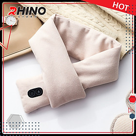 Khăn quàng cổ điện tạo nhiệt nam nữ Rhino W101 giữ ấm, mát xa (tùy chọn), sạc pin tích điện giảm đau mỏi cổ vai gáy hiệu quả