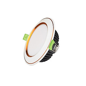 Đèn Led Âm Trần Mặt Cong Viền Vàng & Viền Bạc (EC-DLSS Series) KingEco