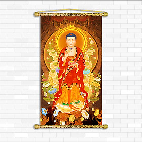 Mua Tranh Đức Phật A Di Đà   Vải canvas nẹp sáo gỗ   A1063