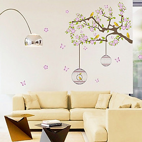 Mua Decal Dán Tường Cành Đào Hồng 2 Binbin PK156 (130 x 50 cm)
