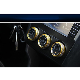 3PCS Car Air Conditioning Knob Ring Covers For   Impreza WRX/STi