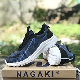 Giày chạy bộ nam màu xám xanh Nagaki cao cấp