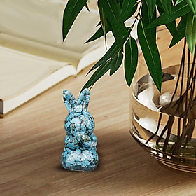 Stone Bunny Sculpture Shop Desktop New Year Festive Rabbit Statues Figurines